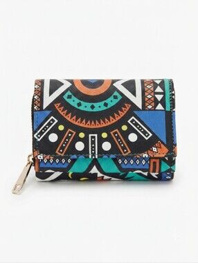 NWT DeFacto Geometric Pattern Colorful Wallet
